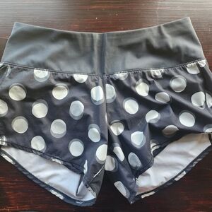 oiselle Black Polka Dot Athletic Running Shorts